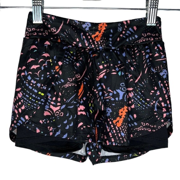 Z by Zella Shorts Girls 4 Black‎ Multicolor Running Shorts 2 in 1 Athleisure - Picture 1 of 5